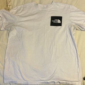White north face logo tee